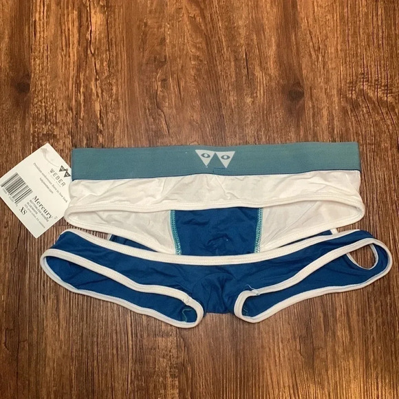 Katy Weber Men’s Brief Underwear Pima Cotton Blue Size XS New - Picture 3 of 10